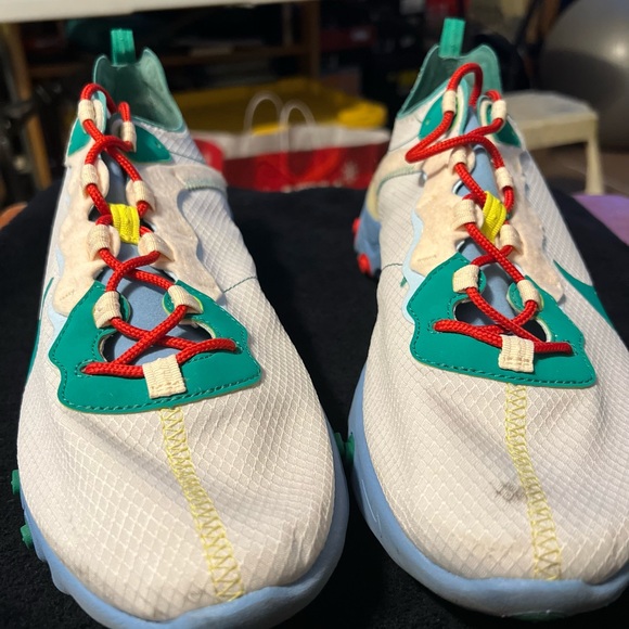 2019 Nike React Element 55: Guava Ice Vast Grey Lucid Green - Picture 3 of 10